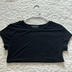 White fox black tshirt medium new no tags